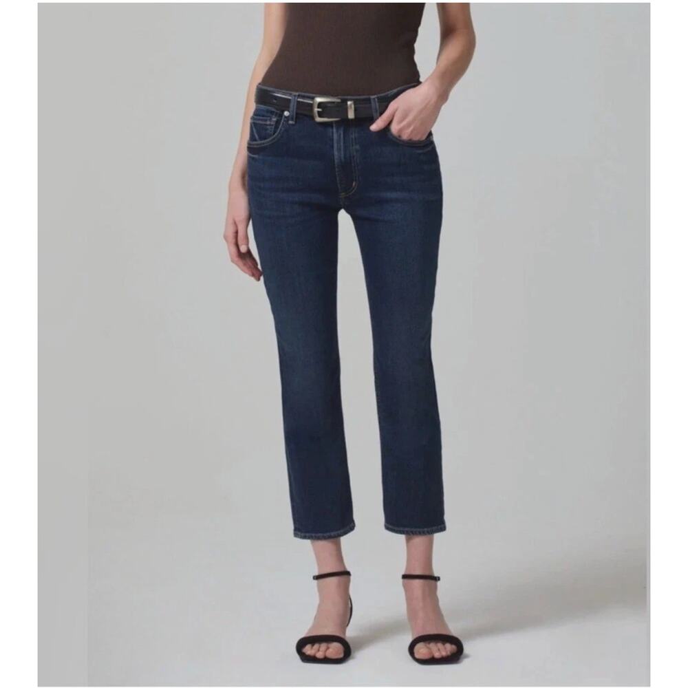 CITIZENS OF HUMANITY NWT Isola Straight Crop Denim Jeans in Courtland // 24 - Picture 1 of 11